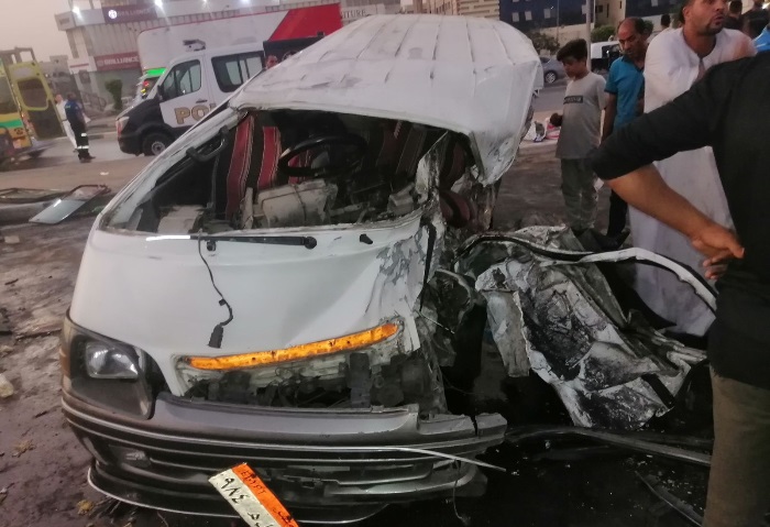 حادث انقلاب ميكروباص _ أرشيفية
