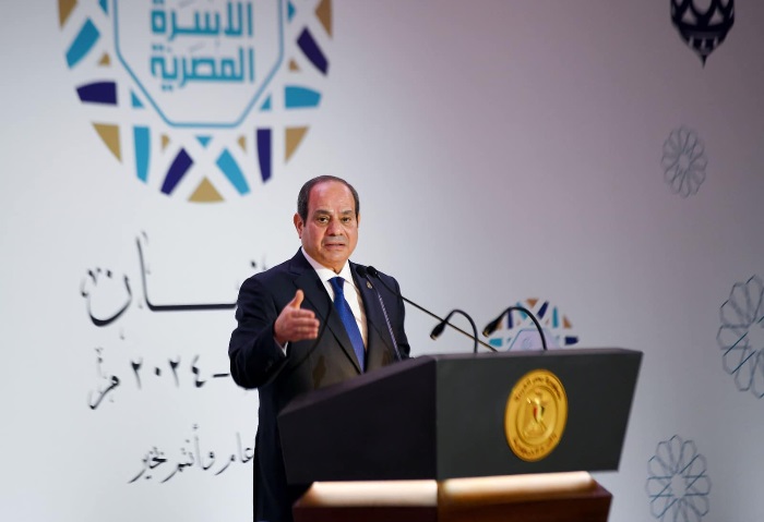 الرئيس السيسي خلال احتفال الأسرة المصرية 