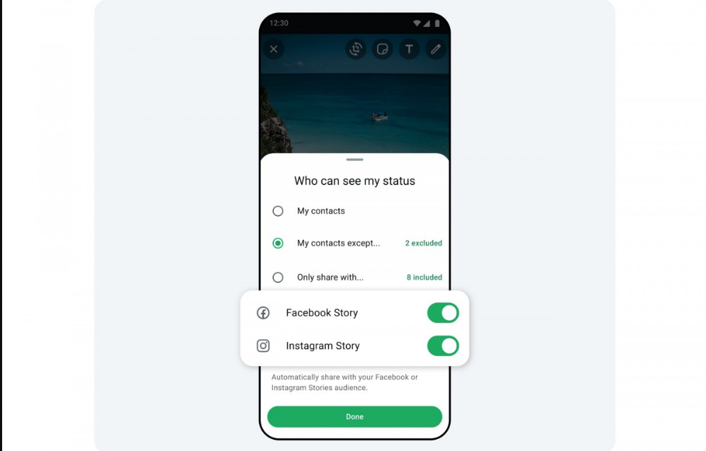 ميتا تتيح إمكانية مشاركة حالة واتساب تلقائيا كقصة على إنستجرام أو فيسبوك