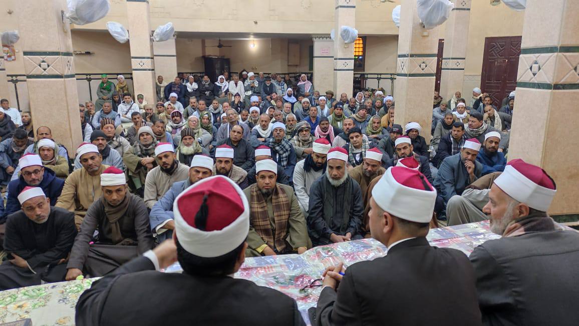 الدكتور محمود الشيمى وكيل وزارة اوقاف الفيوم أثناء اللقاء