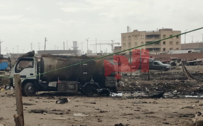حريق جراج الخصوص