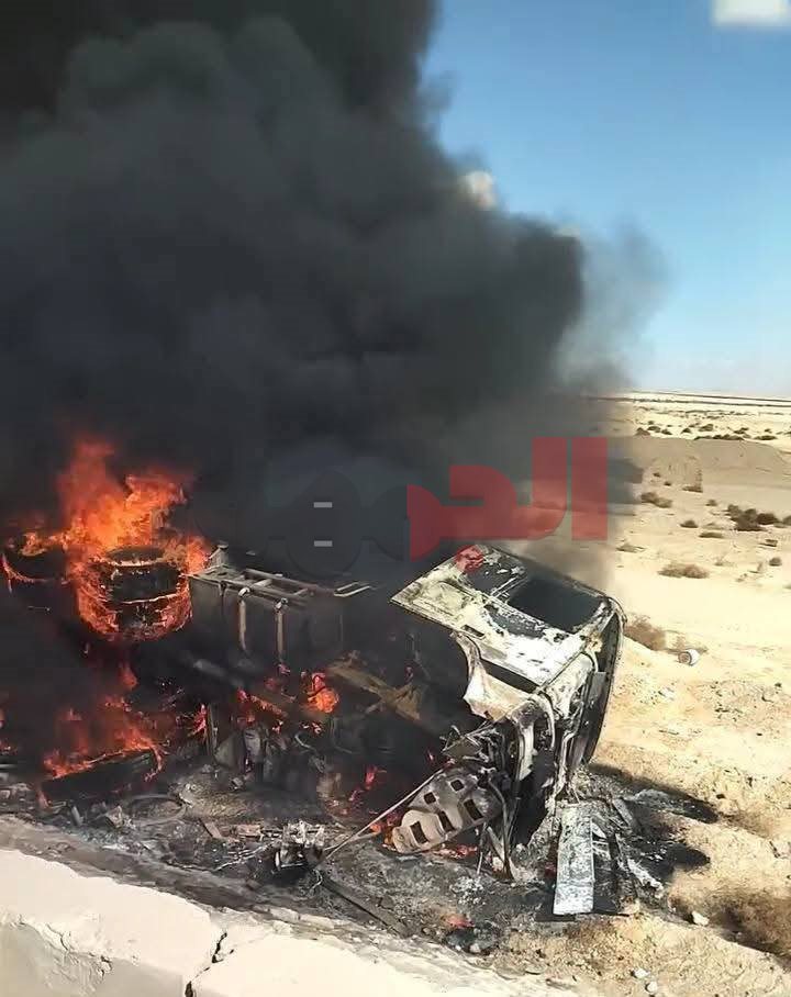 حريق طريق بني سويف
