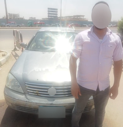 المتهم والسيارة المضبوطة&nbsp;