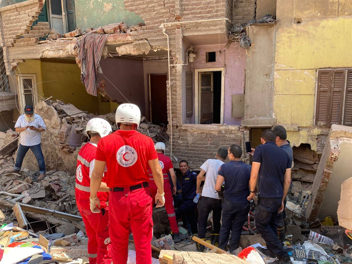 حادث عقار حدائق القبة