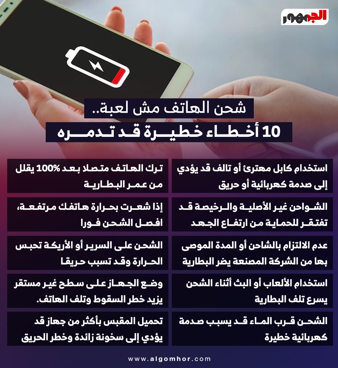 <strong>أخطاء خطيرة تدمر شحن الهاتف</strong>