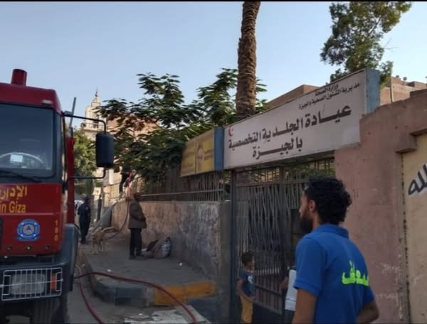 حريق بجوار مستشفى الصدر بالعمرانية&nbsp;