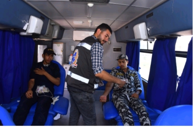 جانب من حملة التبرع بالدم&nbsp;