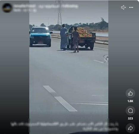 المتهم أثناء إرتكاب واقعة &nbsp;السير عكس الإتجاه &nbsp;<strong> بطريق الإسماعيلية الصحراوى</strong>