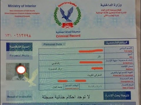 استخراج الفيش الجنائي
