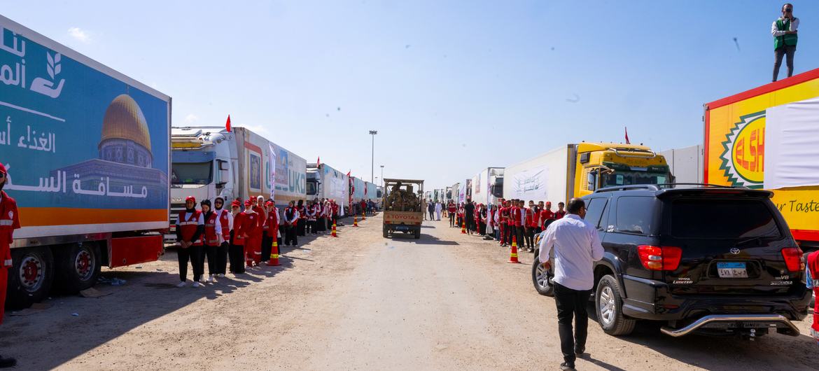المساعدات الإنسانية للقطاع