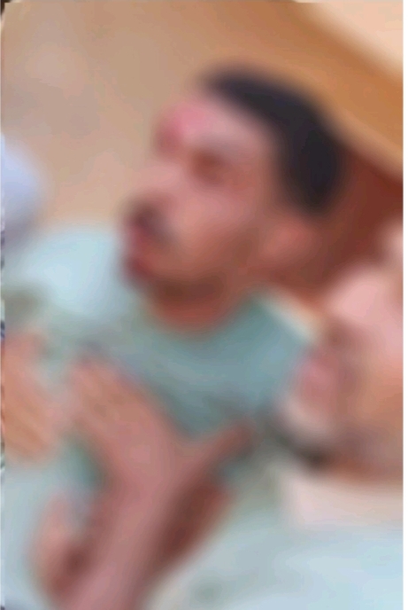 المتهم أثناء التعدى على الزوج