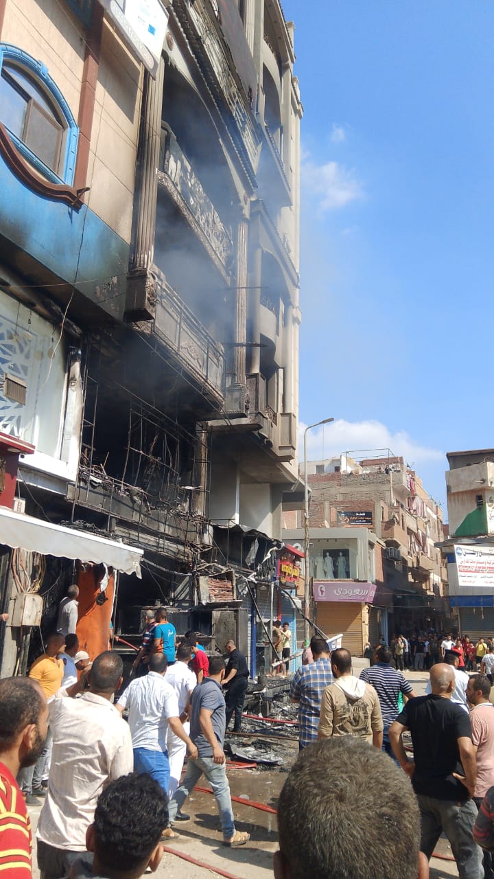 انفجار 7 اسطوانات غاز بمحل كشرى فى المنوفية