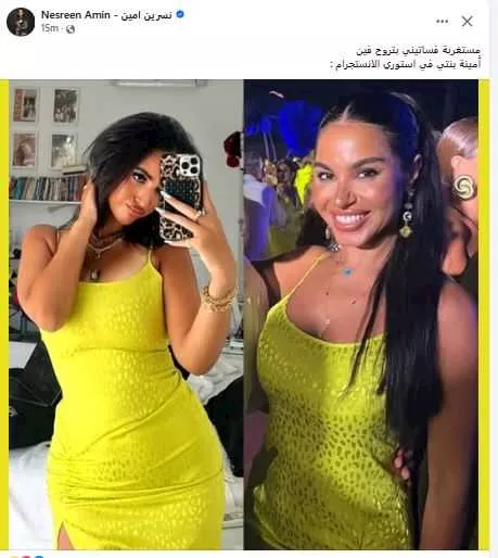 <strong>نسرين أمين وابنتها</strong>
