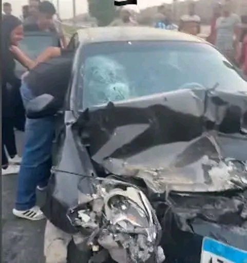 حادث تصادم على طريق الواحات&nbsp;