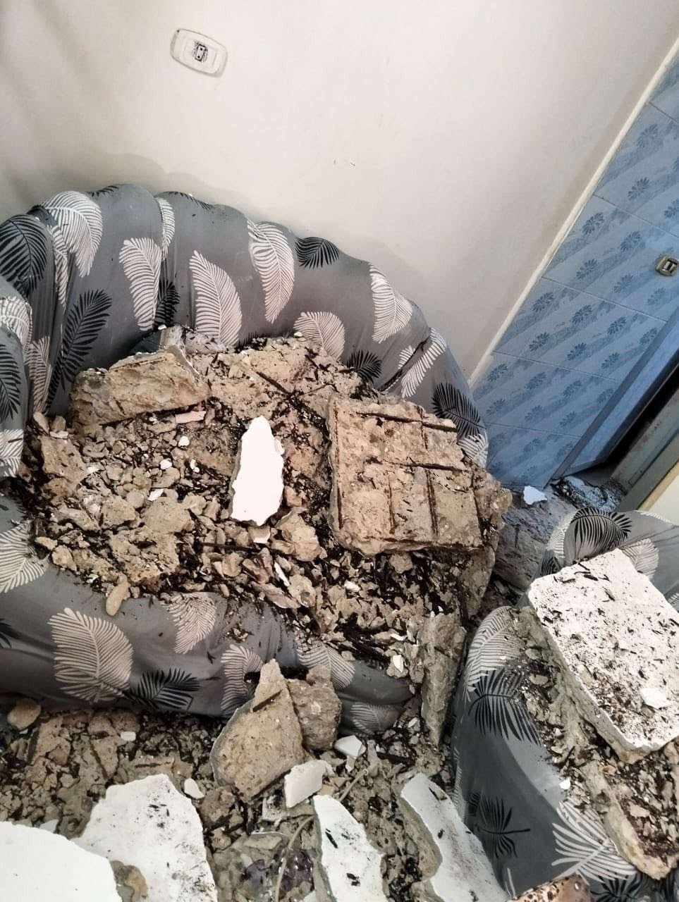 إنهيار سقف شقة بالمعادى&nbsp;