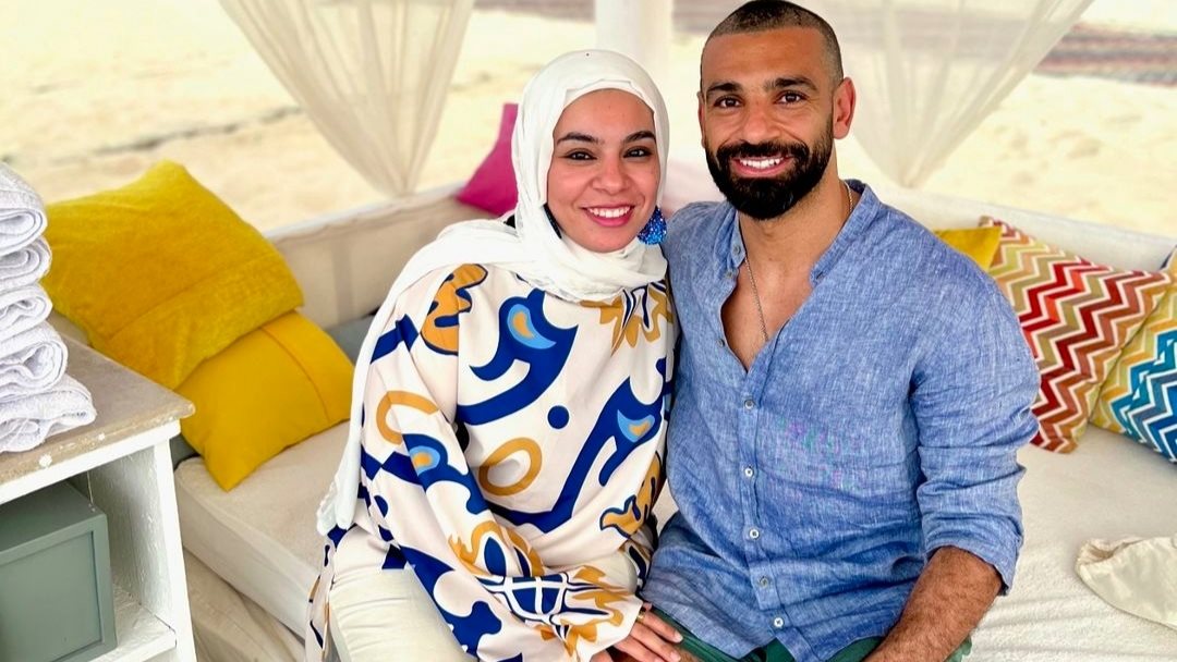 <strong>&nbsp;محمد صلاح وشقيقته رباب</strong>
