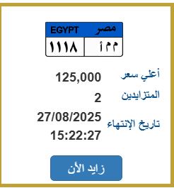 &nbsp;المرور تطرح لوحات معدنية مميزة بالمزاد