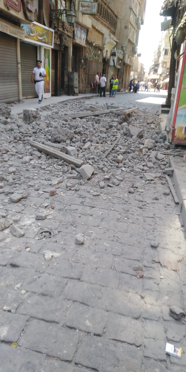 &nbsp;انهيار جزئي لعقار بمنطقة الجمالية&nbsp;