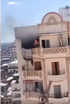 مصرع طفلة في حريق مروع بشارع المحكمة في كفر الدوار