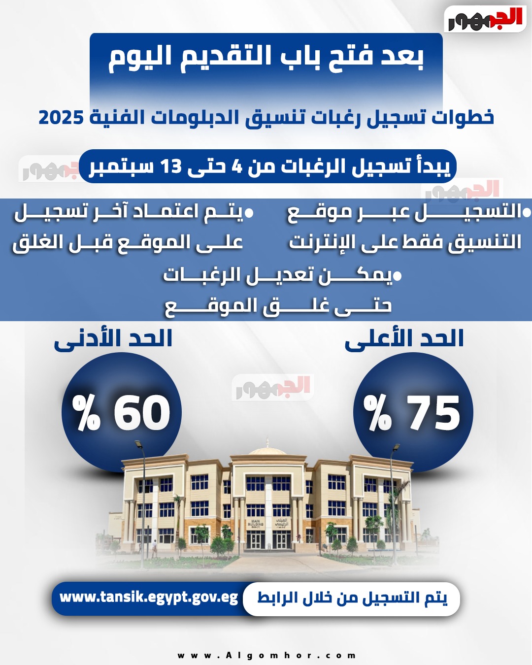 خطوات التسجيل للدبلومات الفنية