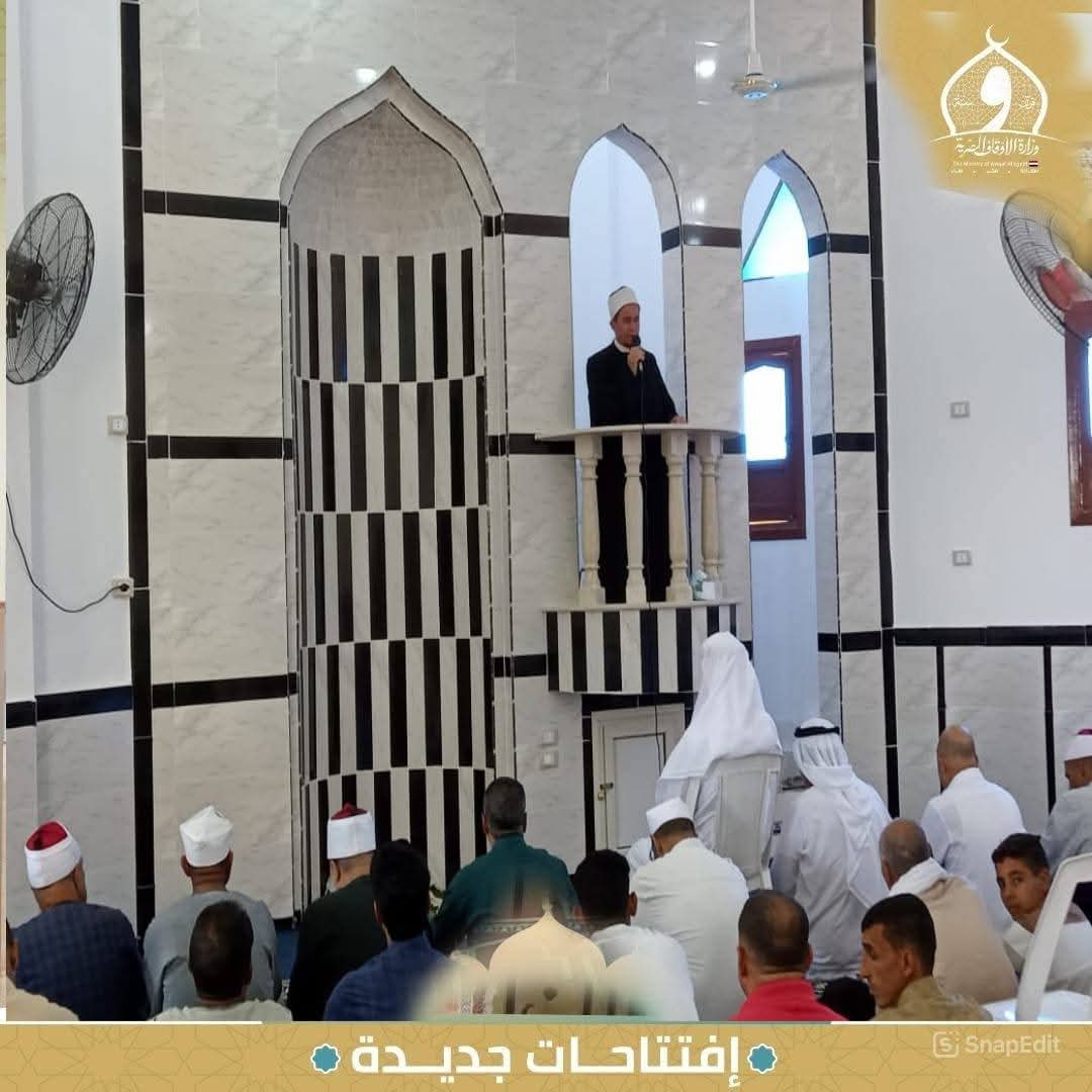 مسجد الرحمن بعزبة القاضي بقرية المظاطلي الذى تم افتتاحه اليوم