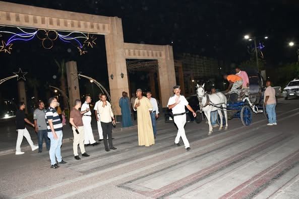 &nbsp;حملة مكبرة لإزالة الإشغالات ومواجهة التسول بكورنيش النيل بأسوان&nbsp;