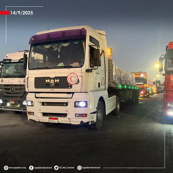 <strong>أكثر من 3200 طن مساعدات ضمن قافلة «زاد العزة» الـ 36 لغزة</strong>