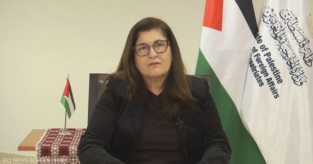 <strong>وزيرة الخارجية الفلسطينية فارسين شاهين</strong>