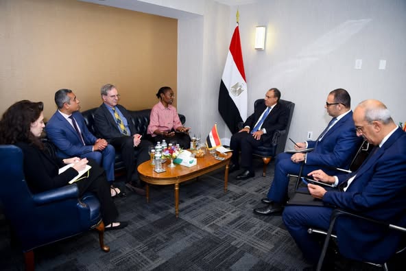 <strong>وزير الخارجية مع &nbsp;رئيسة مجموعة الأزمات الدولية في نيويورك</strong>