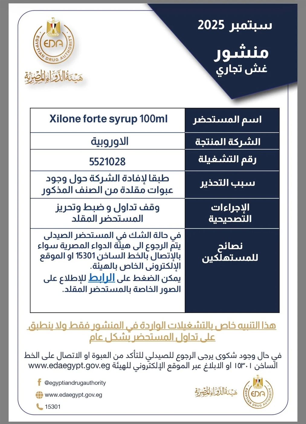 مستحضرات شهيرة بالصيدليات غير مطابقة للمواصفات