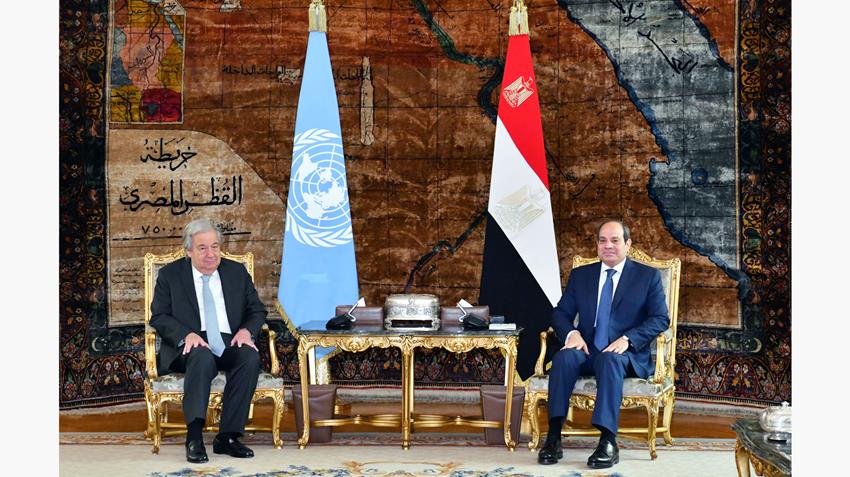 الرئيس السيسي والأمين العام للأمم المتحدة