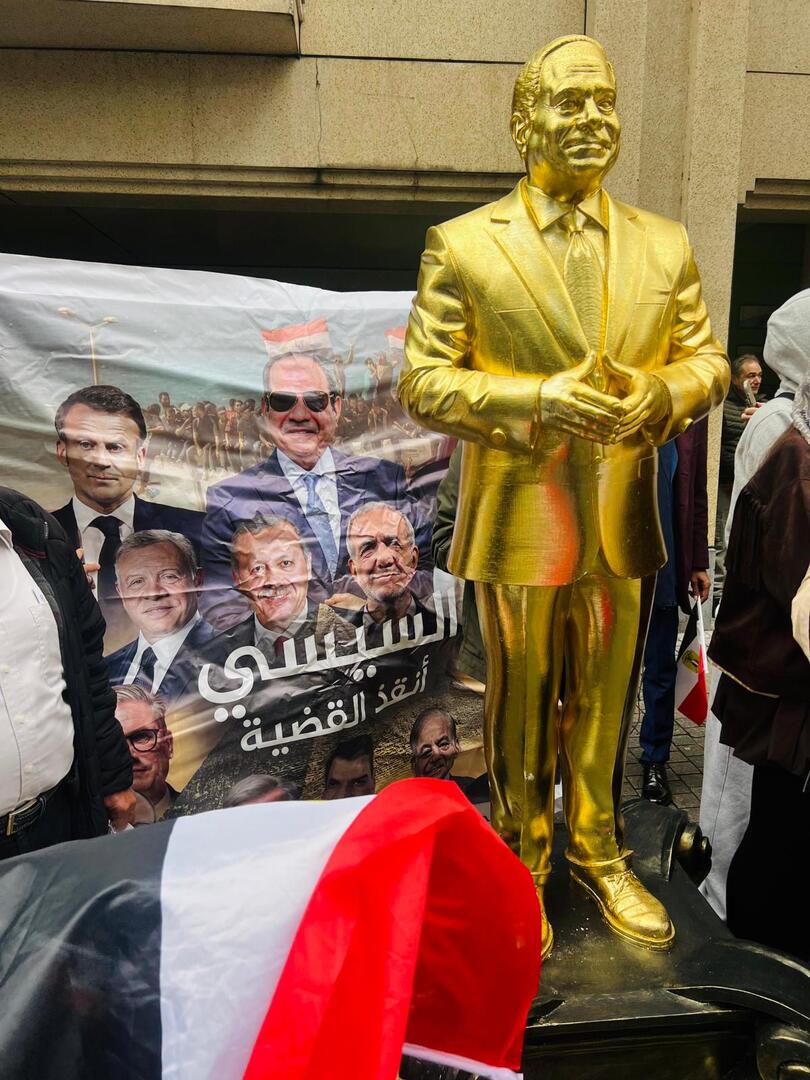 <strong>تمثال للرئيس السيسي في بلجيكا</strong>