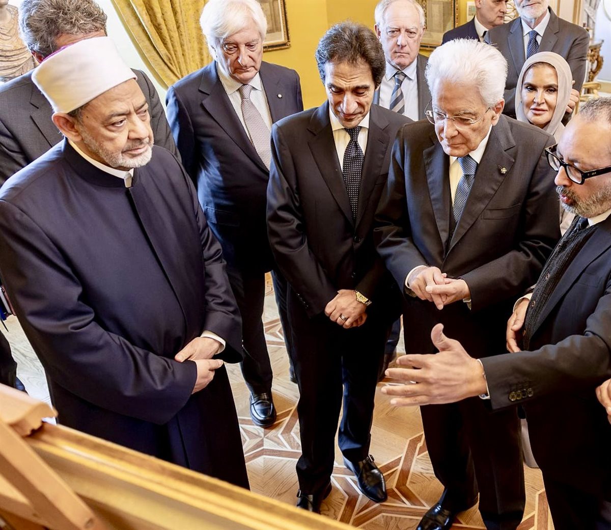 شيخ الأزهر والرئيس الإيطالي