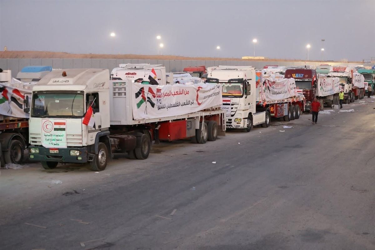 المساعدات الإنسانية لقطاع غزة&nbsp;