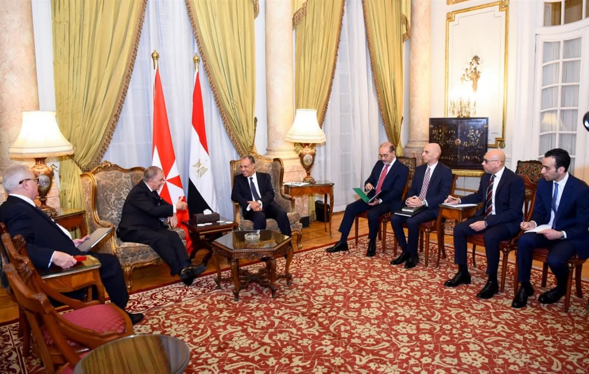 وزير الخارجية مع وزير خارجية منظمة فرسان مالطا