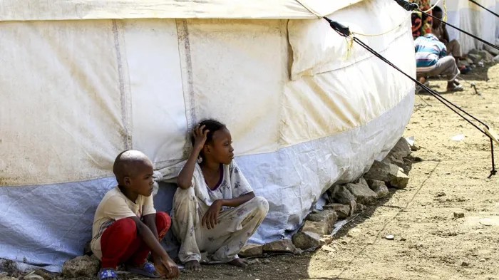 خيام النازحين في السودان&nbsp;
