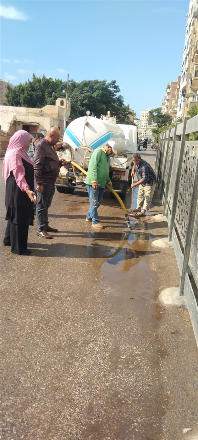 صور من متابعة شفط مياه الأمطار&nbsp;