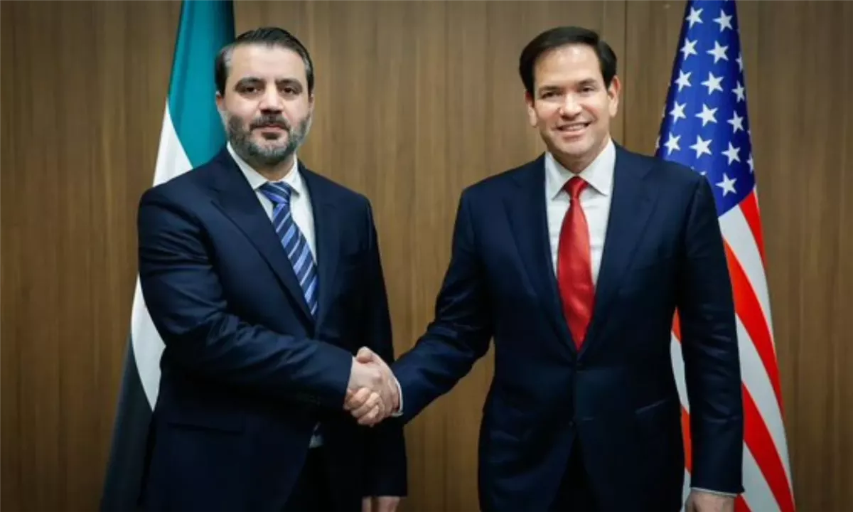 <strong>وزير الخارجية السوري أسعد الشيباني ووزير الخارجية الأمريكي ماركو روبيو</strong>