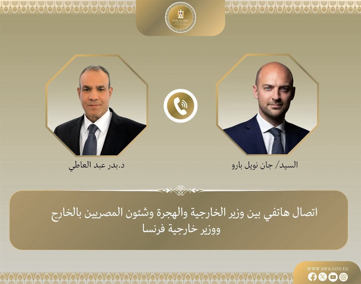 وزيري خارجية مصر وفرنسا