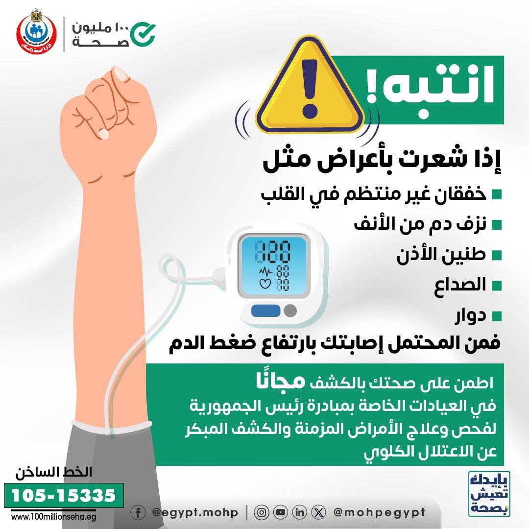 أعراض تدل على إصابتك بارتفاع ضغط الدم