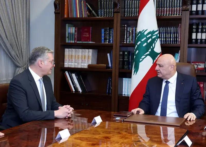 الرئيس اللبناني يستقبل المهندس كريم بدوى&nbsp;