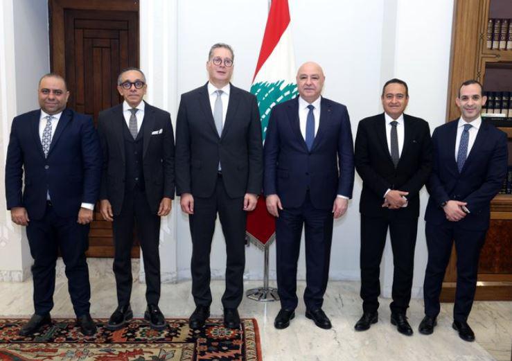 الرئيس اللبناني يستقبل المهندس كريم بدوى&nbsp;