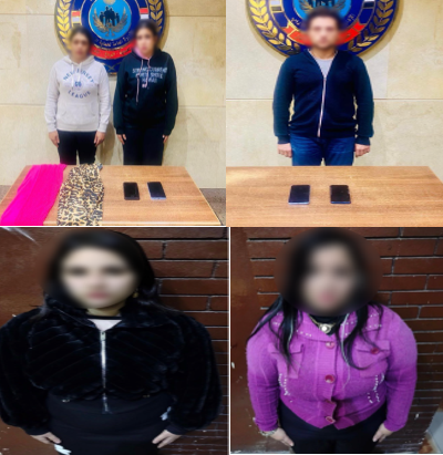 المتهمون عقب القبض علايهم