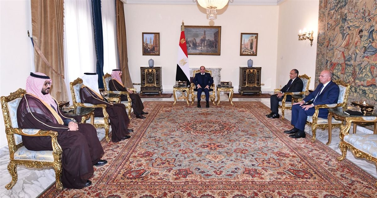 جانب من لقاء الرئيس السيسي ووزير الخارجية السعودي