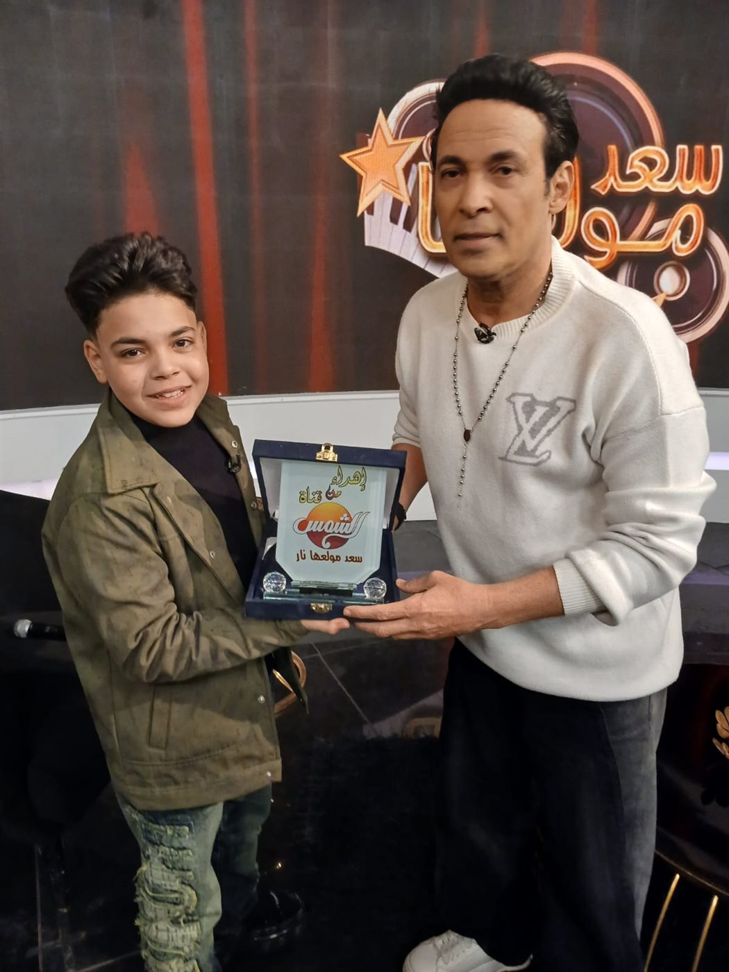 <strong>سعد الصغير والمطرب الطفل معتز</strong>