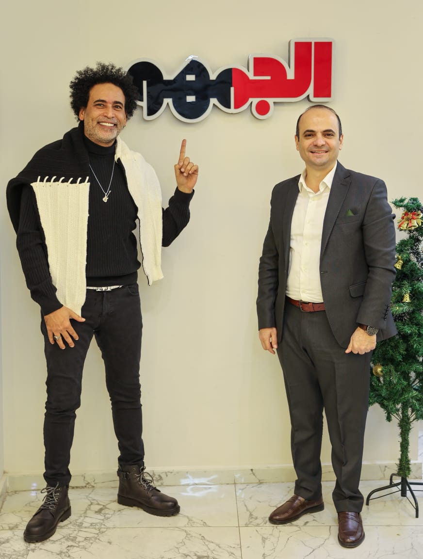 <strong>رئيس التحرير محمد صبري مع مصطفى شوقي</strong>