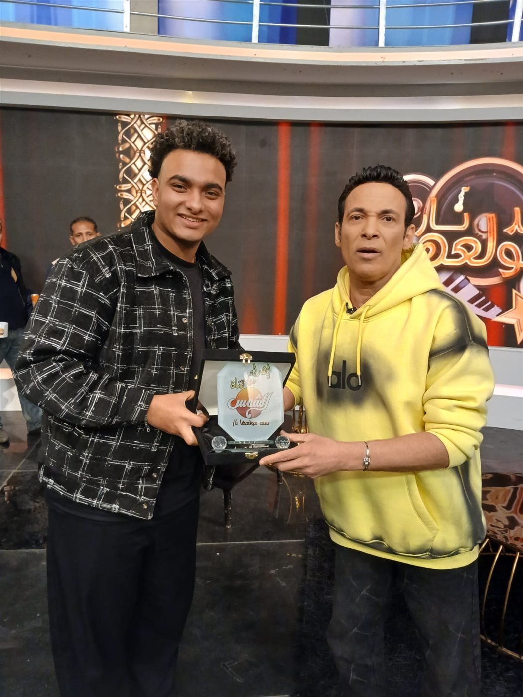 <strong>سعد الصغير والمطرب كريم الحو</strong>