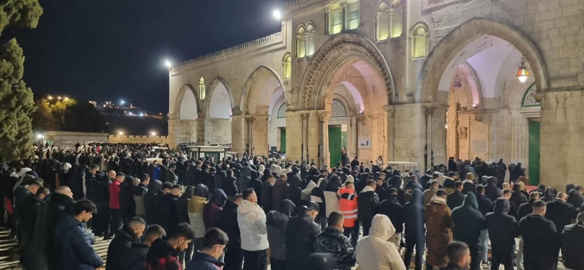 صلاة التراويح من المسجد الأقصي&nbsp;