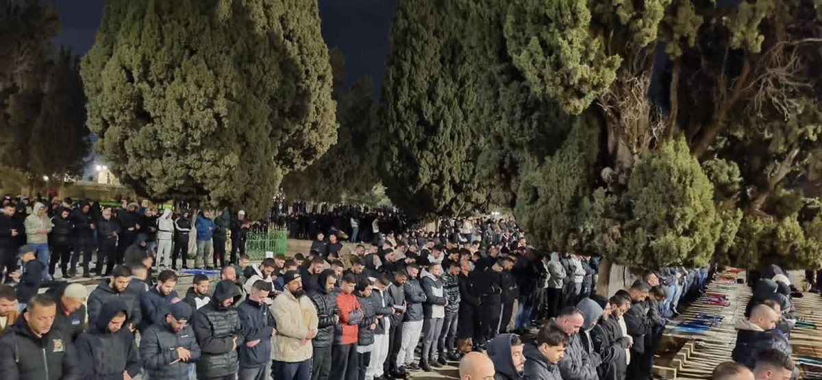 صلاة التراويح من المسجد الأقصي&nbsp;