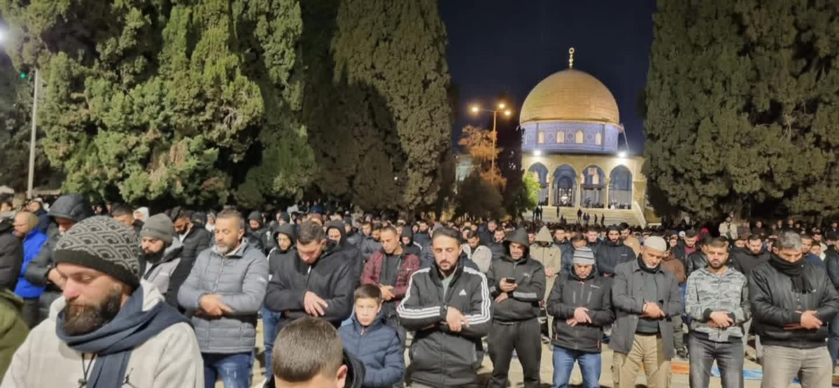 صلاة التراويح من المسجد الأقصي&nbsp;